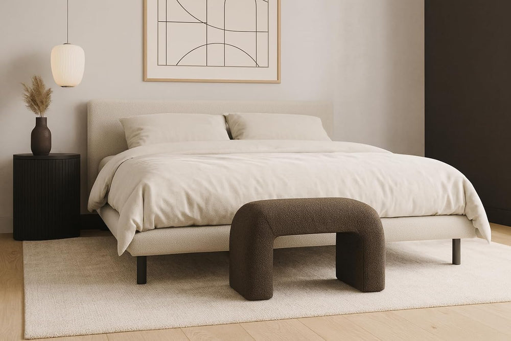 Meridian Furniture 169Brown Niagara Collection Modern | Contemporary Boucle F...
