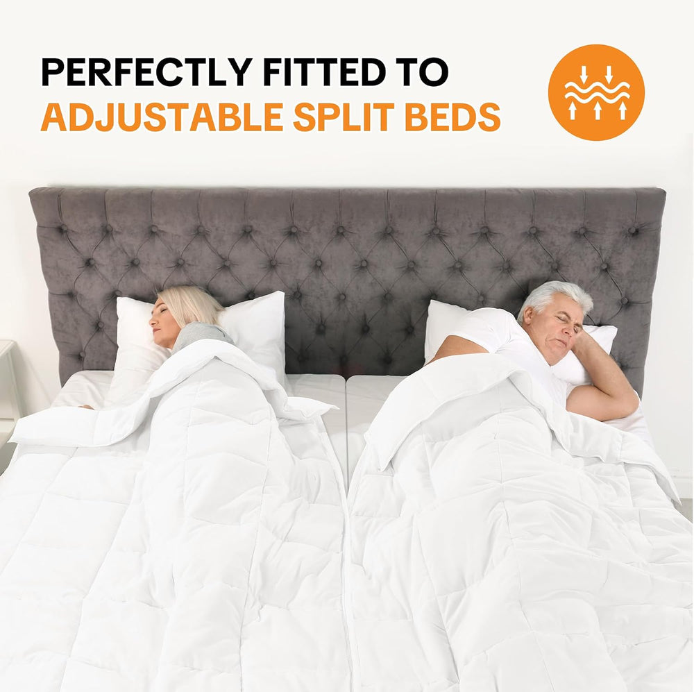 HOMBYS Split King Comforter Sets for Adjustable Bed, 3-Piece Bedding Set King...