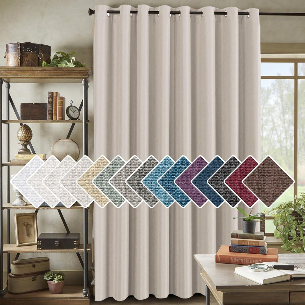 H.VERSAILTEX Room Darkening polyester Curtain for Bedroom/Living Room Extra W...