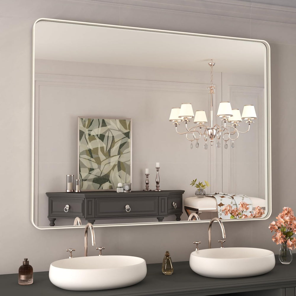 WEER Bathroom Vanity Mirror Brushed Nickel 40X30 Inch
