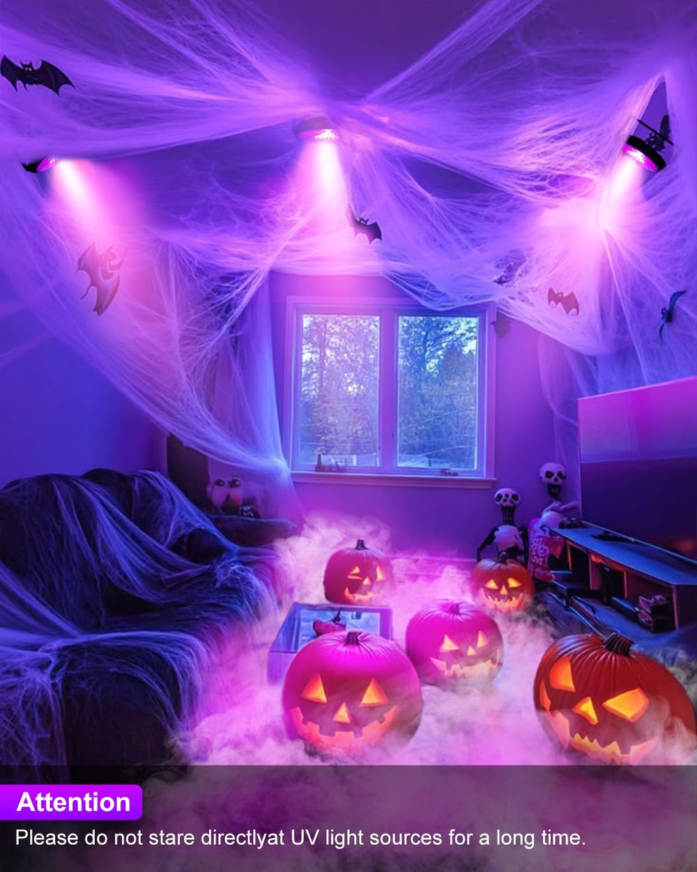 Telbum Strobe Light for Parties, 126 LED RGB+UV Strobe Light Halloween, DJ Li...