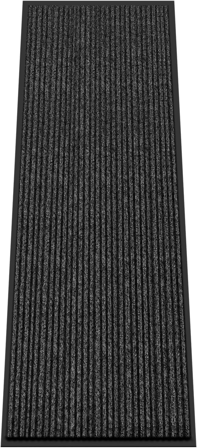 Kuyal Front Door Mat, 2'x6' Indoor Outdoor Entrance Mat