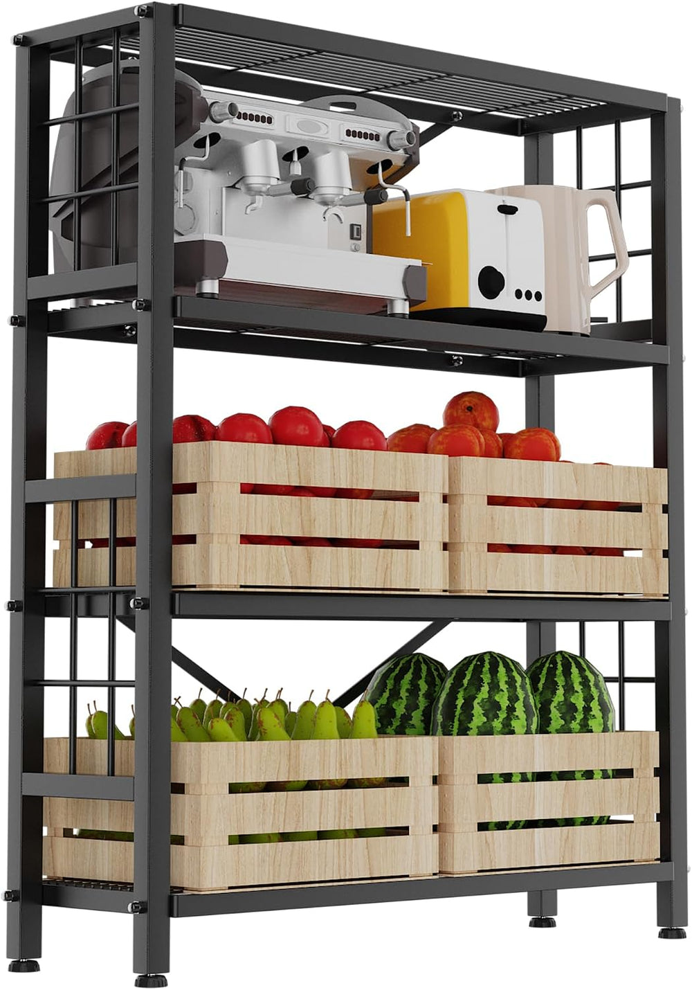 GIOTORENT 4-Wire Heavy-Duty Shelf, Standing Storage Shelves, Metal Shelving