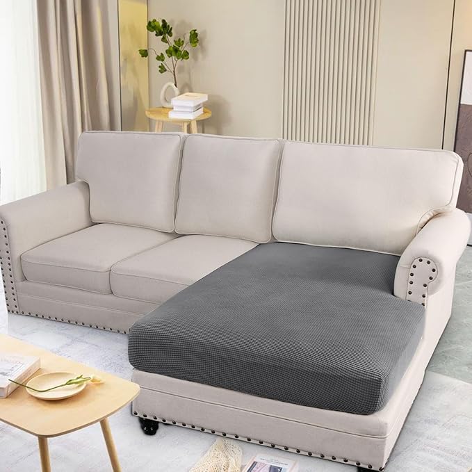 H.VERSAILTEX Super Stretch Individual Chaise Cover Sectional Couch Covers