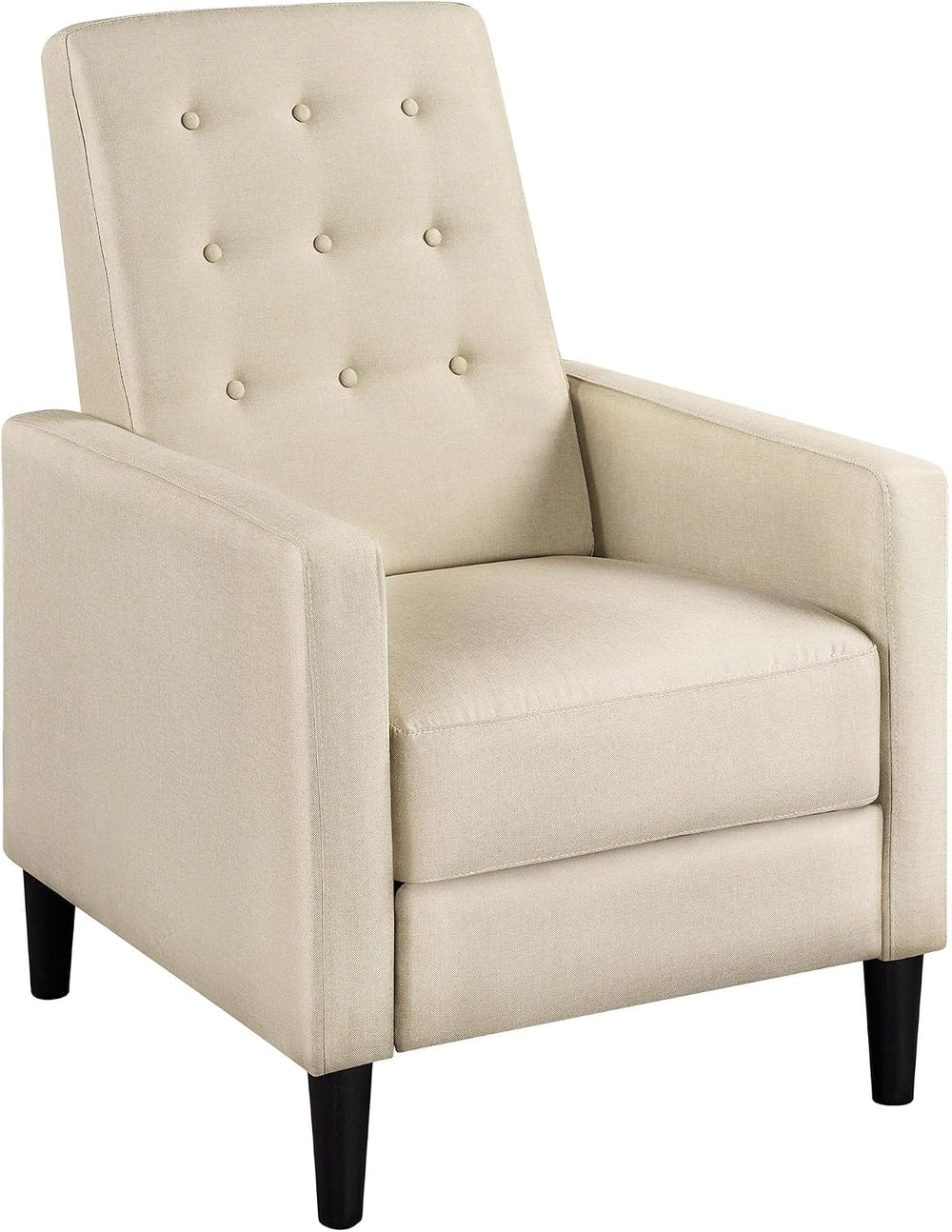 Yaheetech Fabric Recliner Chair Tufted Upholstered Single Sofa Beige