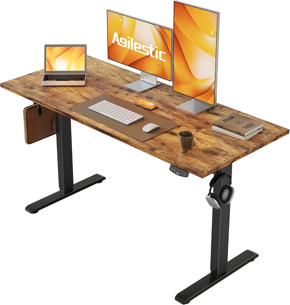 Agilestic Electric Standing Desk, 48 x 24 Inches Height Adjustable Desk, Sit ...