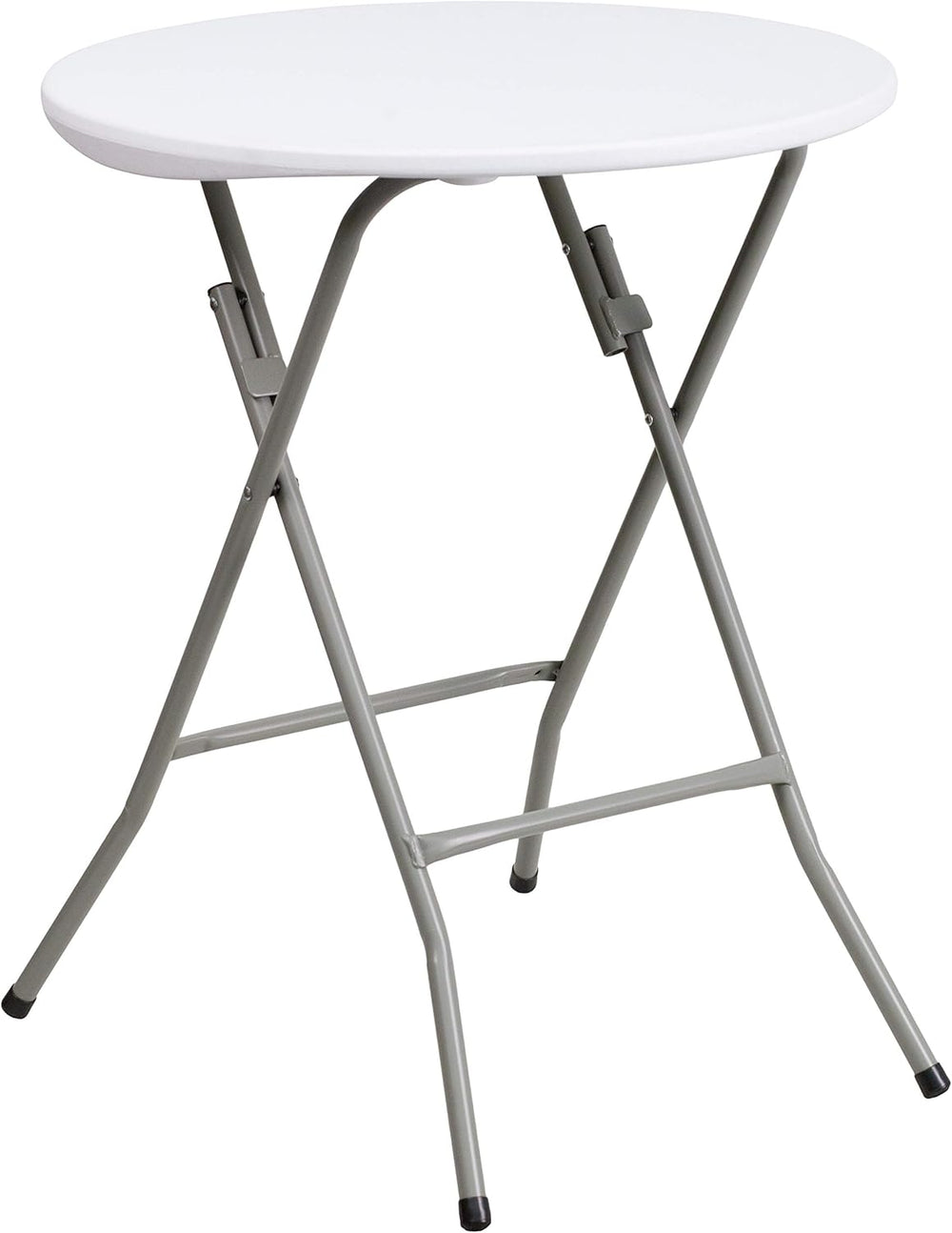 Flash Furniture 2-Foot Round Granite White Plastic Folding Table