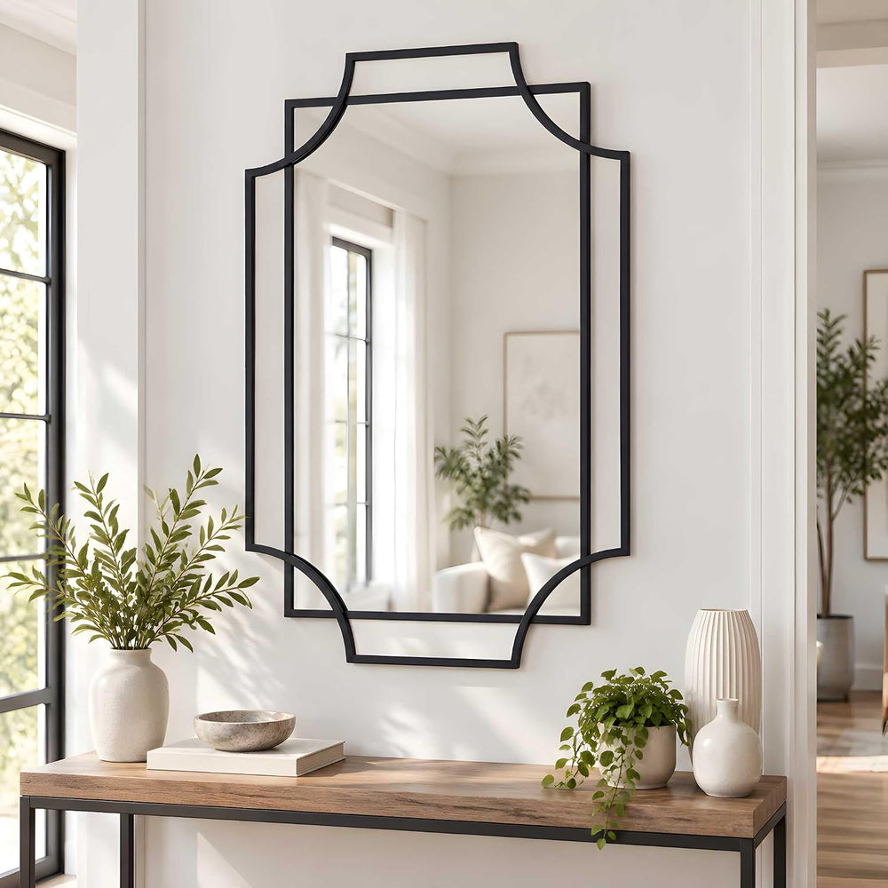 Large Wall Mirrors for Decor, Black Bathroom Mirror 40''X28''