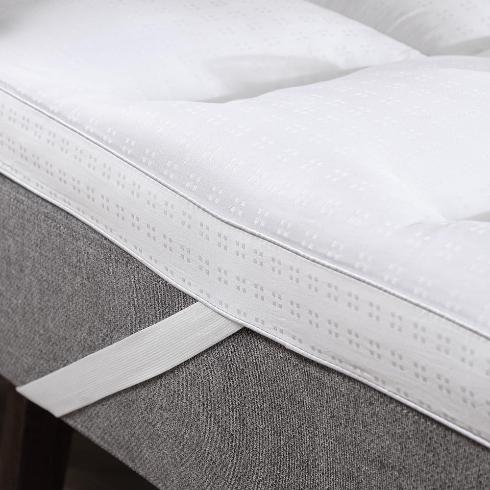 CirclesHome White Futon Mattress Toppers with Anti-Slip Anchors - Futon Cover...