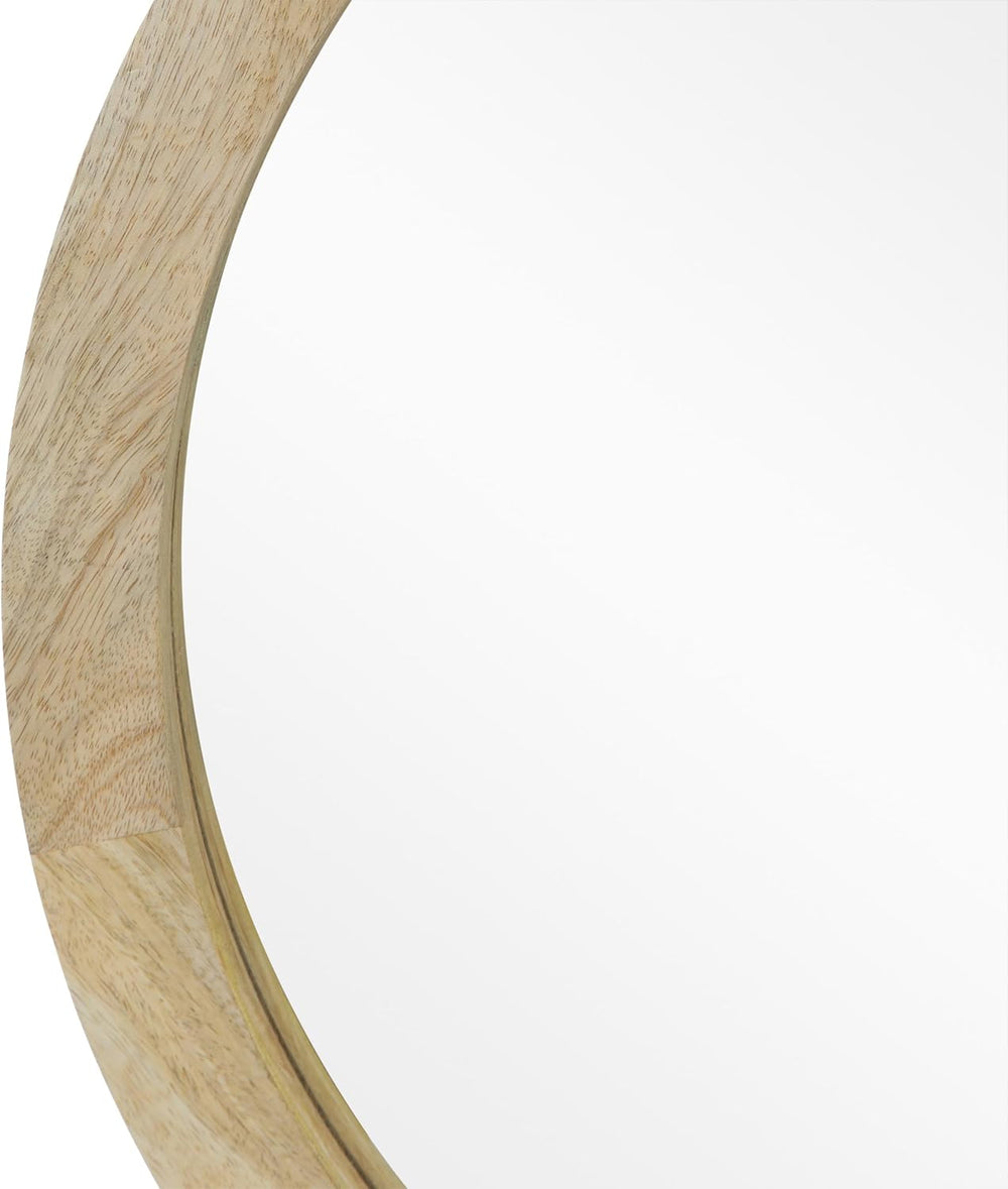 Christopher Knight Home Solis 23.50" H Round Wall Mirror, Mango Wood Wal...