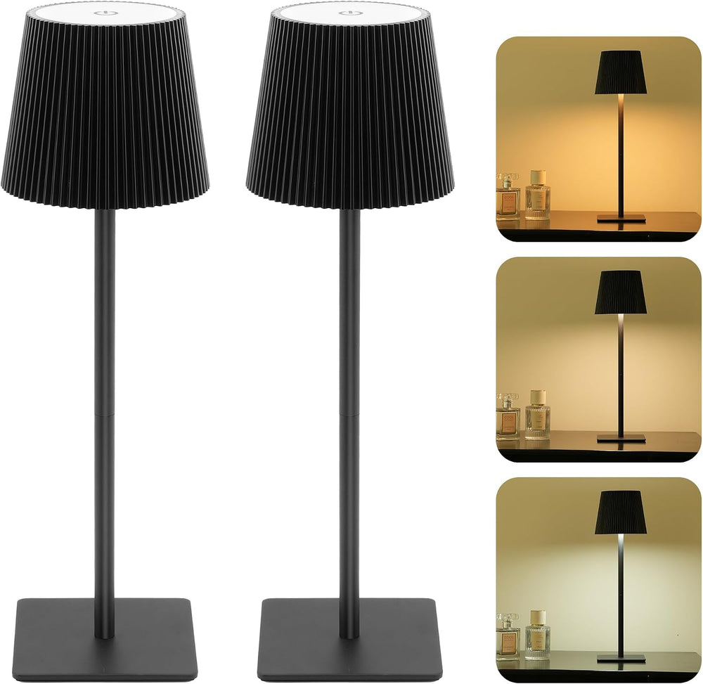 LUTEC 4 Pack Cordless Table Lamp,6000mAh Rechargeable Battery Operated Desk L...
