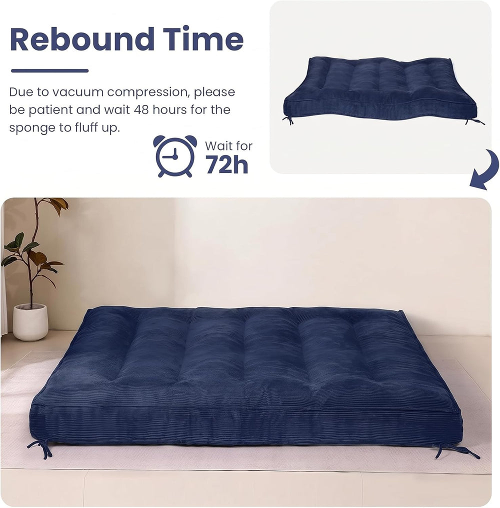 JUIKURY 8" Futon Mattress Queen Size, Thick Futons Sofa Couch Bed Sleepe...