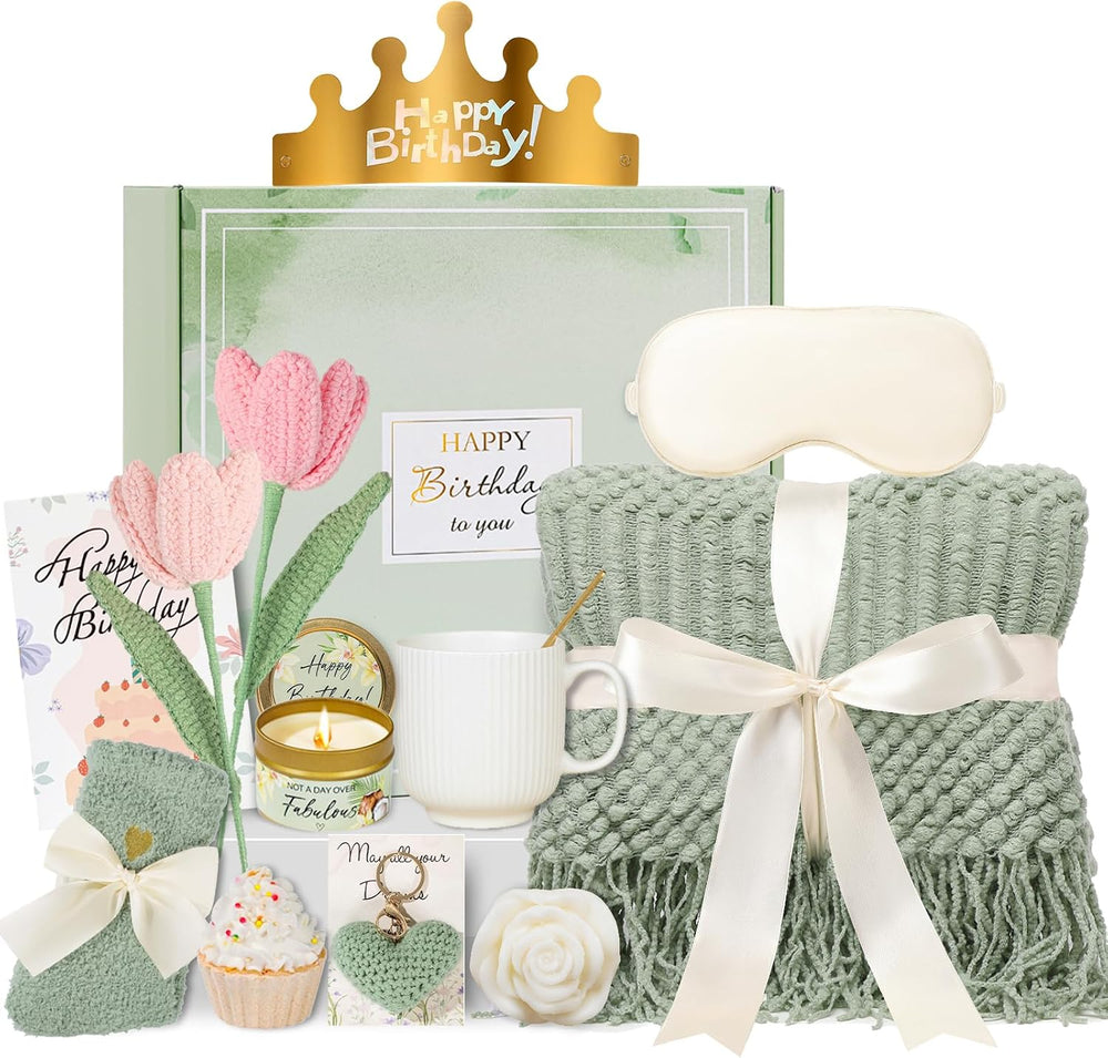 Birthday Gifts for Women - 13PCS Unique Happy Birthday Easter Gifts Basket fo...