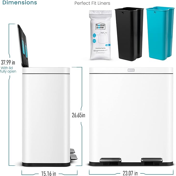 Home Zone Living 16 Gallon Kitchen Trash Can