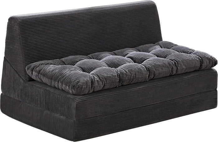 Hobestluk Adult Folding Futon Sofa Bed,Loveseat Floor Lounger,Anthracite