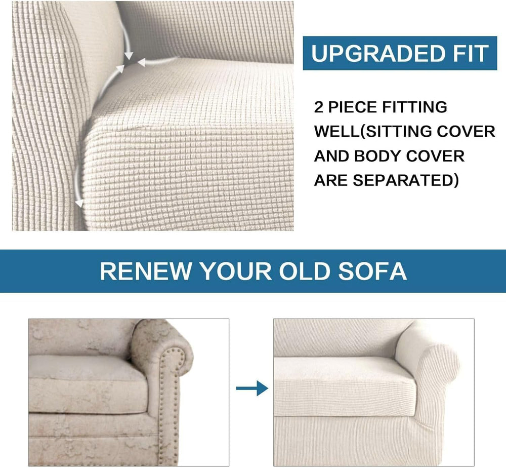 H.VERSAILTEX Stretch Slip Covers for Armchairs Chair Slipcovers for Living Ro...