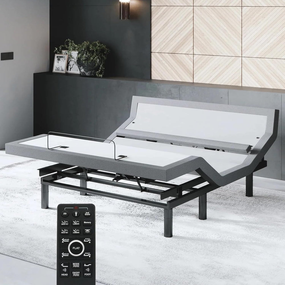 Sven & Son Bliss Adjustable Bed Base Frame Only, Head and Foot Lift, Lumb...