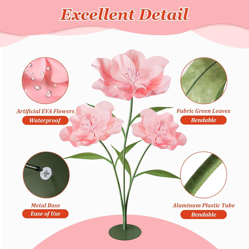 Giant Artificial Flowers for Decoration, 5.6 Ft Large Fake Flowers