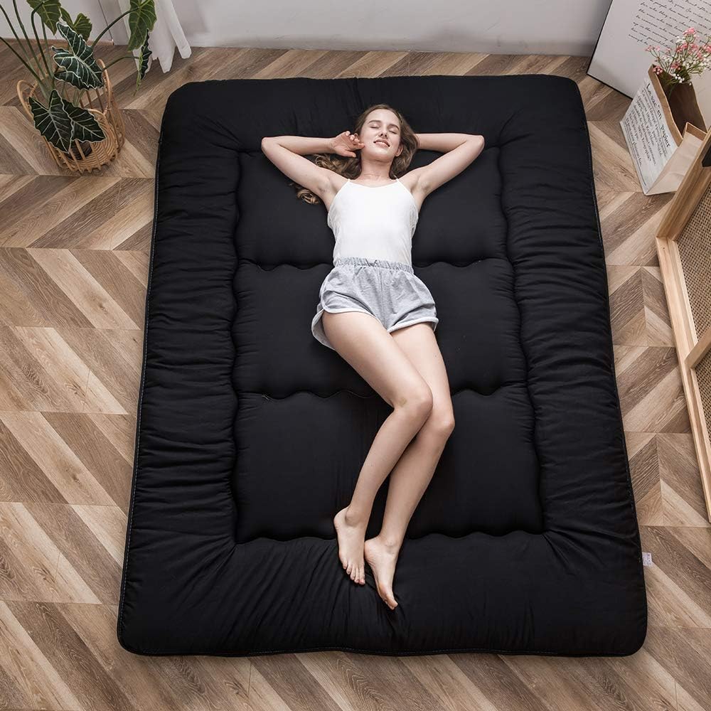 MAXYOYO Japanese Floor Mattress 4" Thick King Size Foldable Futon Mattress