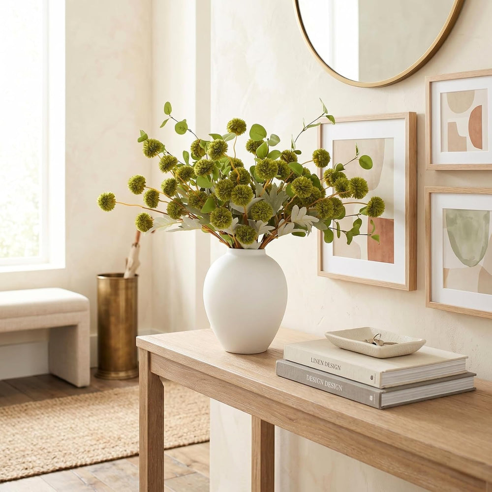 Green Flowers Artificial & Faux Greenery For Vase, Green Centerpieces
