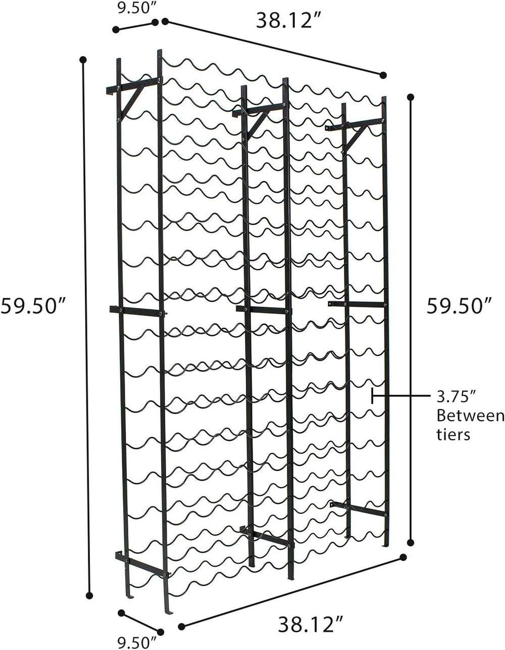 Sorbus Wine Rack Freestanding Floor - Wine Bottle Holder Holds 150 Bottles of...