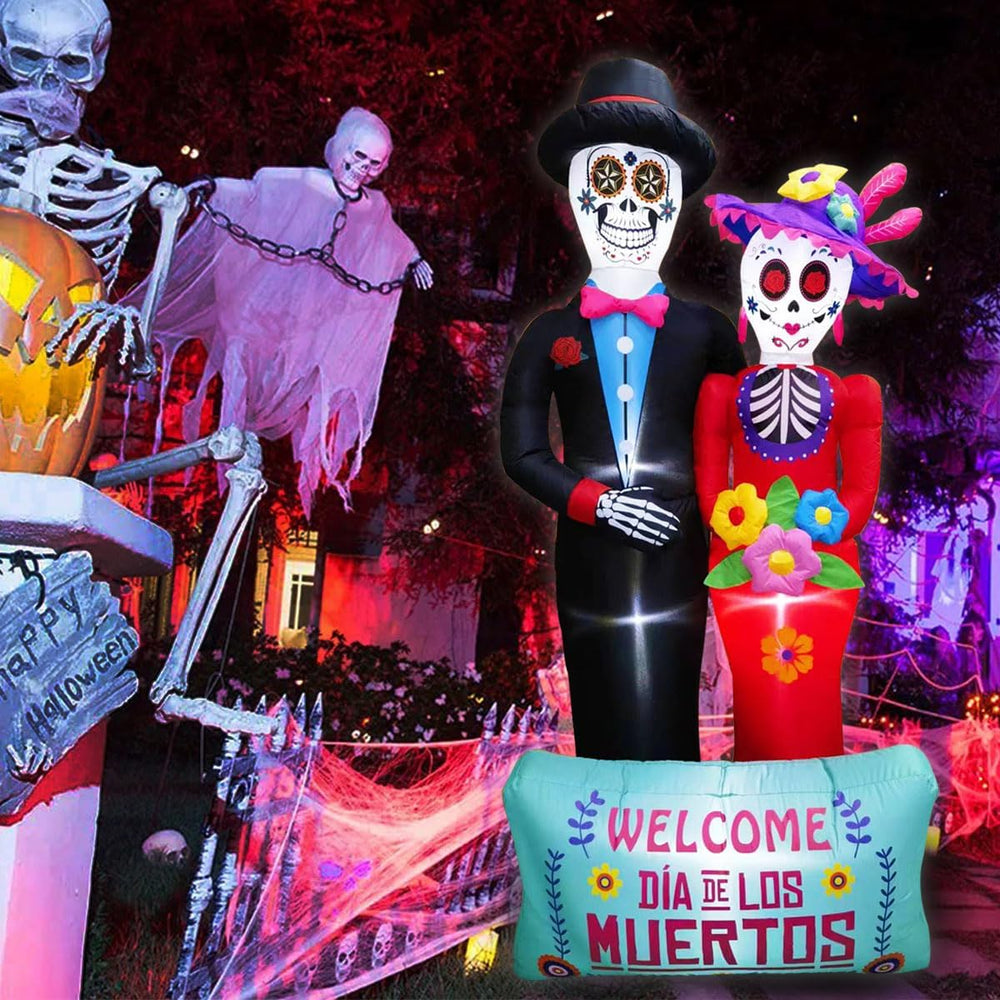 Dia De Los Muertos Decoration, 6 FT Halloween Inflatables Dรฉcor Day of The De...
