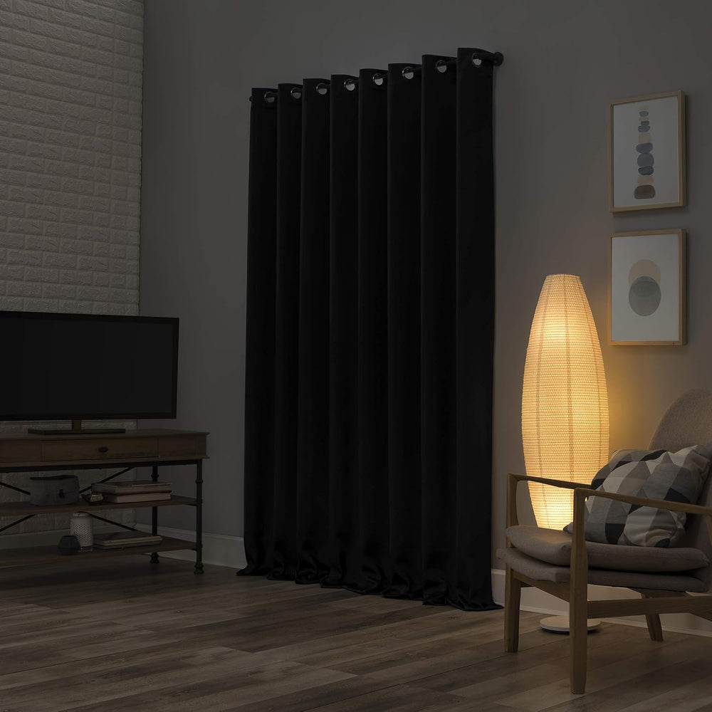 Sun Zero Nordic 2-pack Theater Grade Extreme 100% Blackout Grommet Curtain Pa...