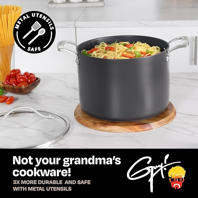 Guy Fieri's Flavortown Laser Titanium 8-Quart Stock Pot