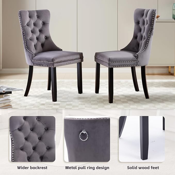 SoarFlash Kitchen Table and Chairs for 2, 24" Dining Table Set for 2 wit...