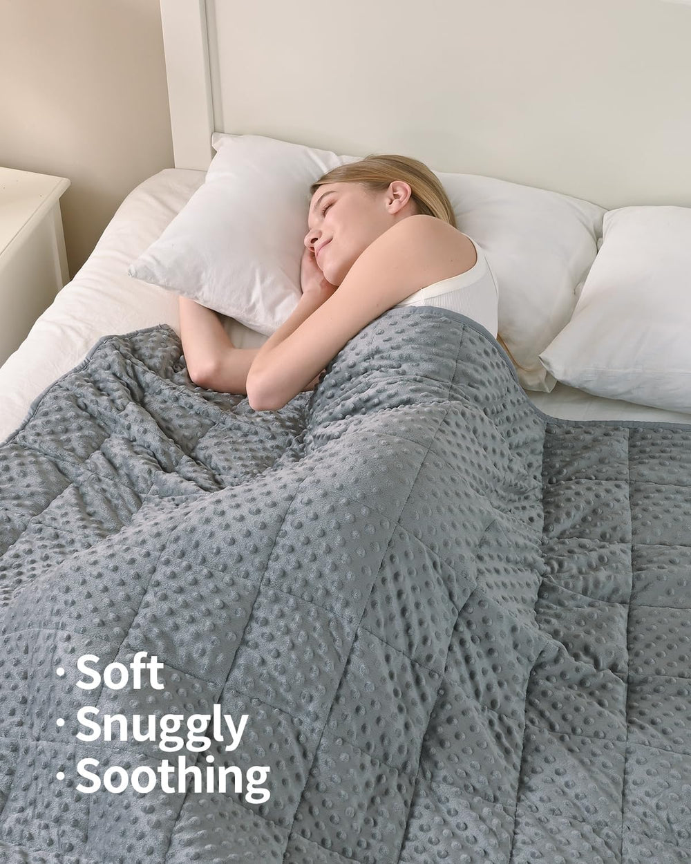 Mr. Sandman Cooling Weighted Blanket for Adults, Queen Size 15 lbs, 60โณx80โณ
