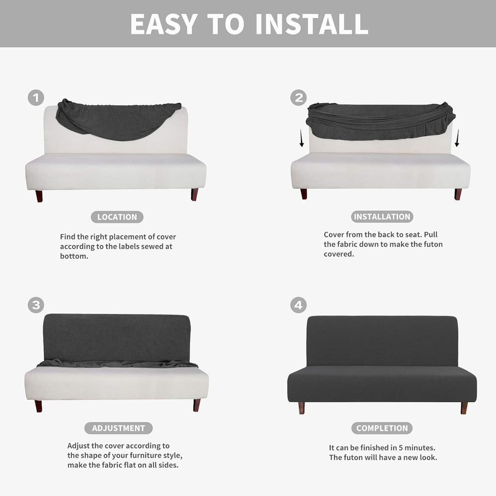 Easy-Going 100% Waterproof Futon Cover, Stretch Futon Slipcover Large