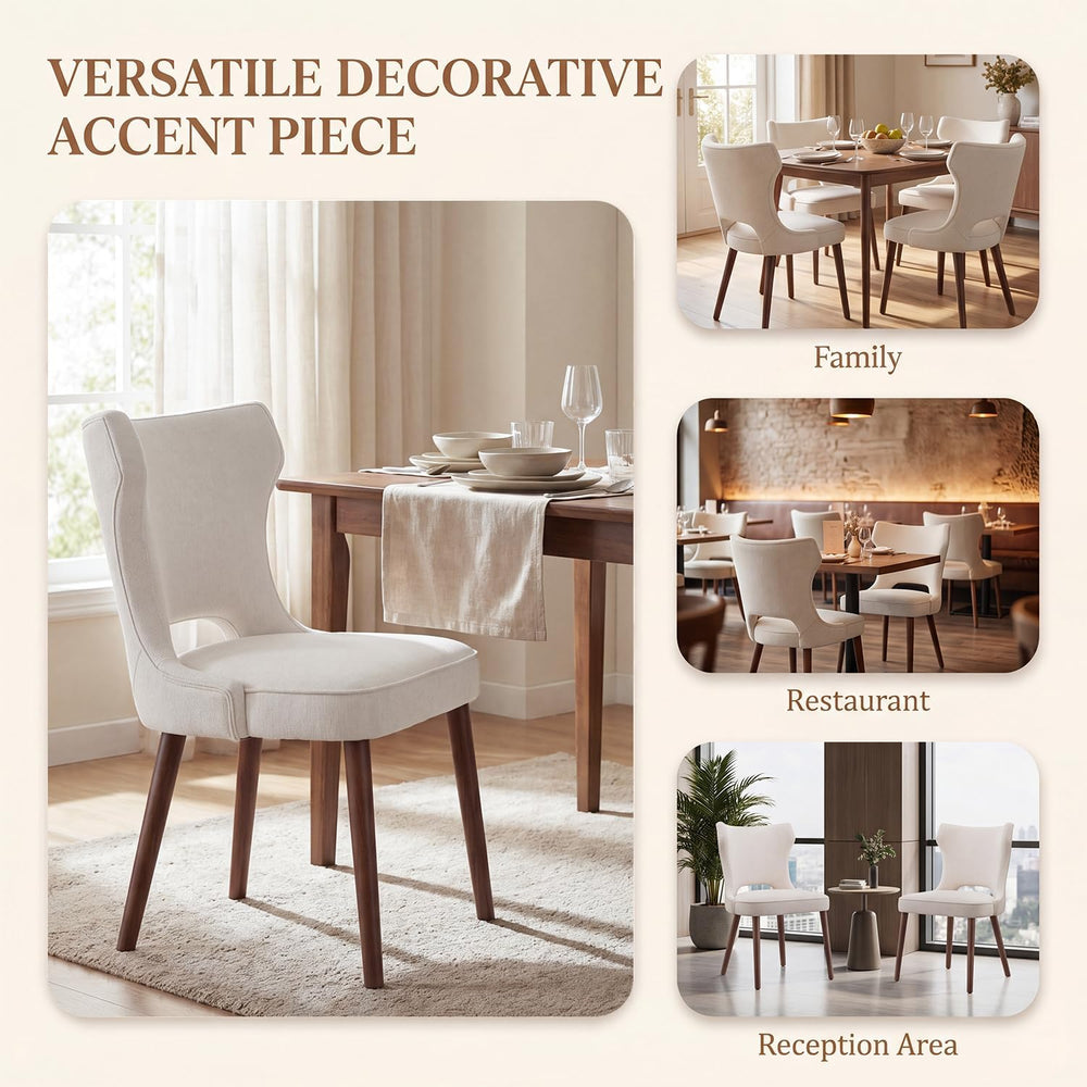 Wooden Dining Chairs Set of 4, Mid Century Dining Room Chairs with Solid Wood...