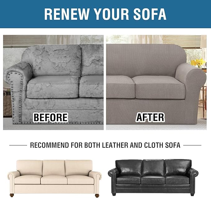 H.VERSAILTEX 4 Piece Stretch Sofa Covers