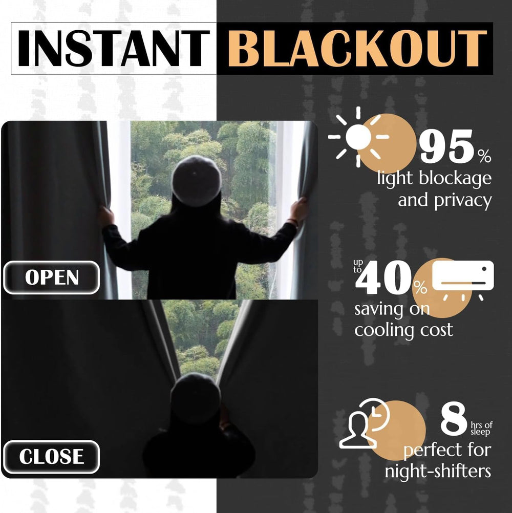 jinchan Boho Blackout Curtains 84 Inches Long for Bedroom Living Room