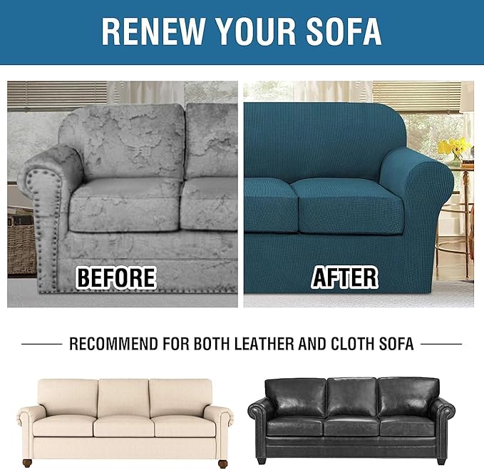 H.VERSAILTEX 4 Piece Stretch Sofa Covers