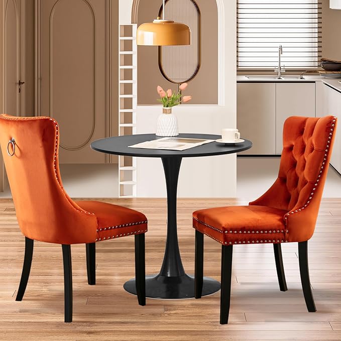 SoarFlash Kitchen Table and Chairs for 2, 31.5" Dining Table Set for 2 w...