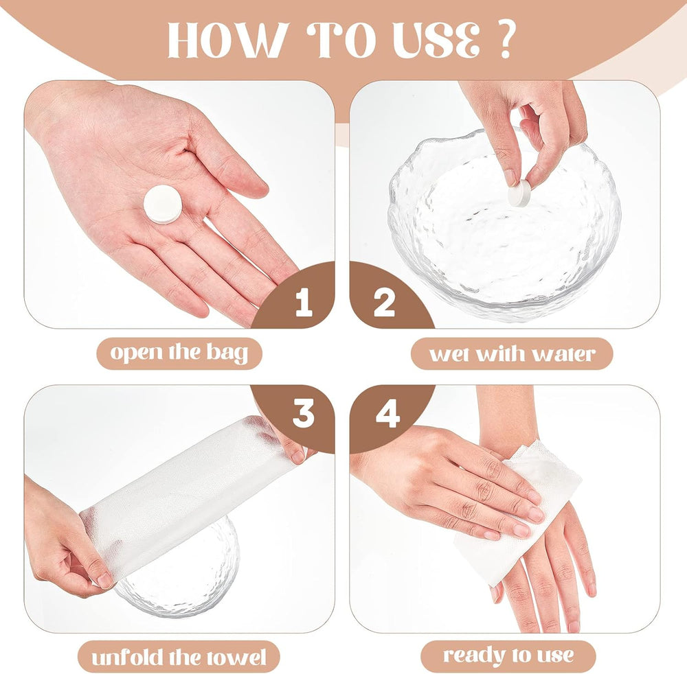 1000 Pcs Mini Compressed Paper Towels Tablets Disposable Travel Coin Tissues ...