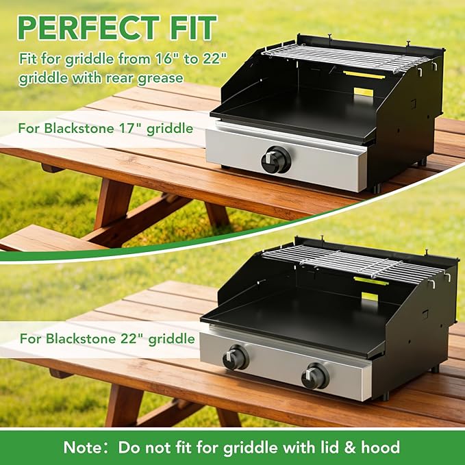 Universal Wind Guard and Warming Rack Fit