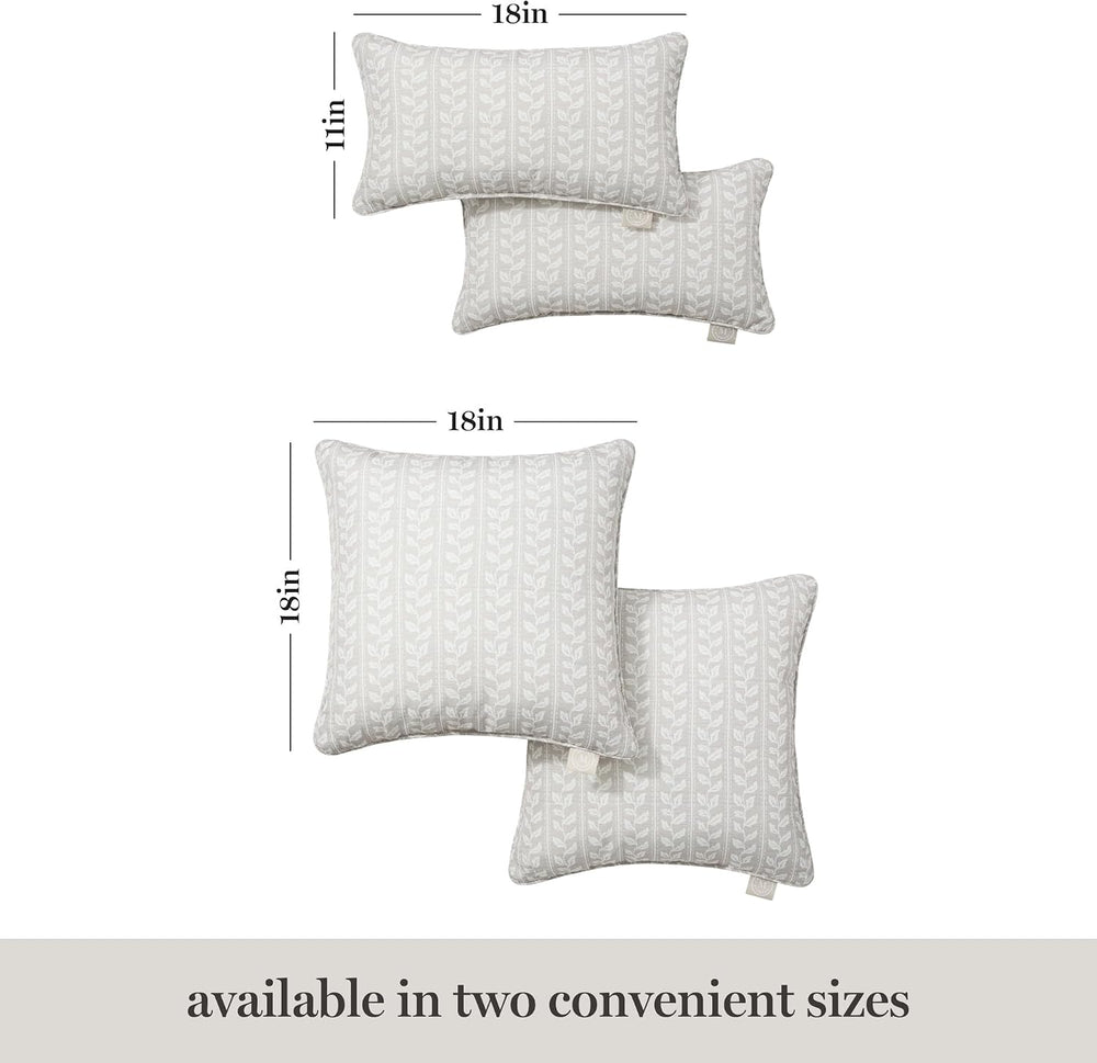 Martha Stewart Vineyard Vines Indoor Outdoor Decorative Lumbar Pillow 2-Pack ...