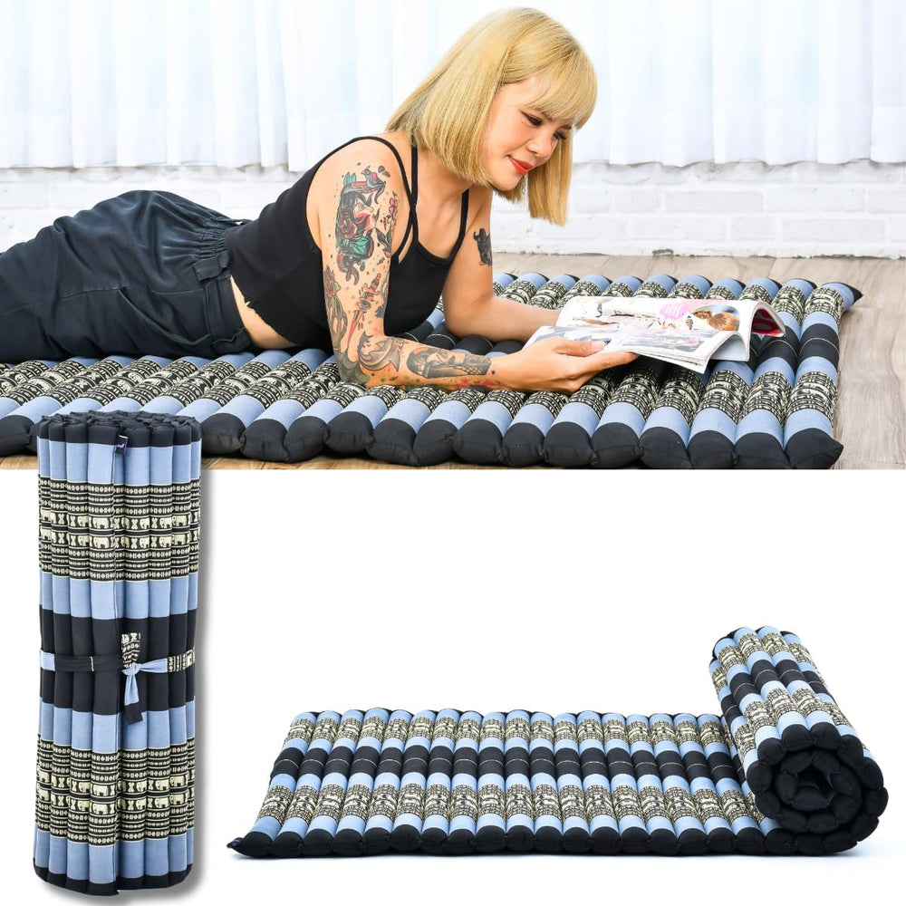 Leewadee - Foldable Floor Mattress - Japanese Roll Up Futon -Trifold Tatami M...