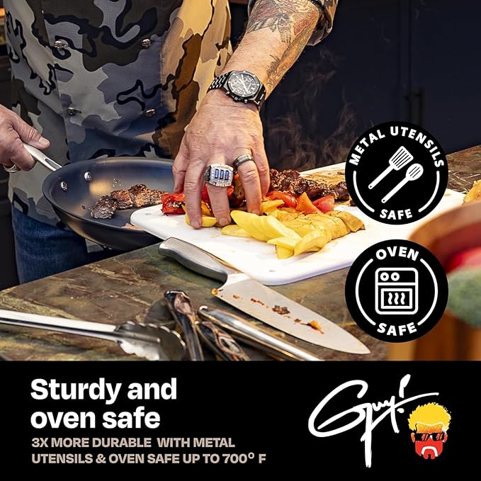 Guy Fieri's Flavortown Laser Titanium 8-Quart Stock Pot