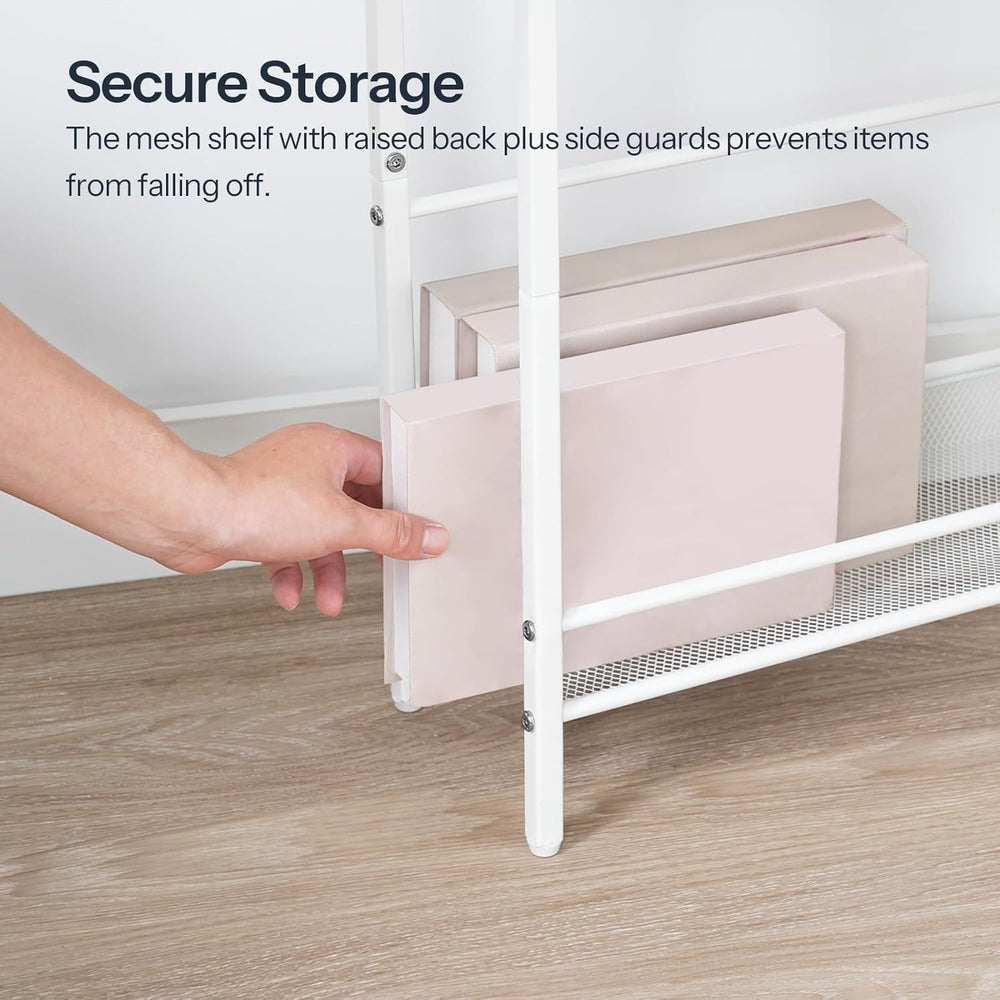 HOOBRO Small Narrow Side Table with Charging Station, Skinny End Table for Sm...