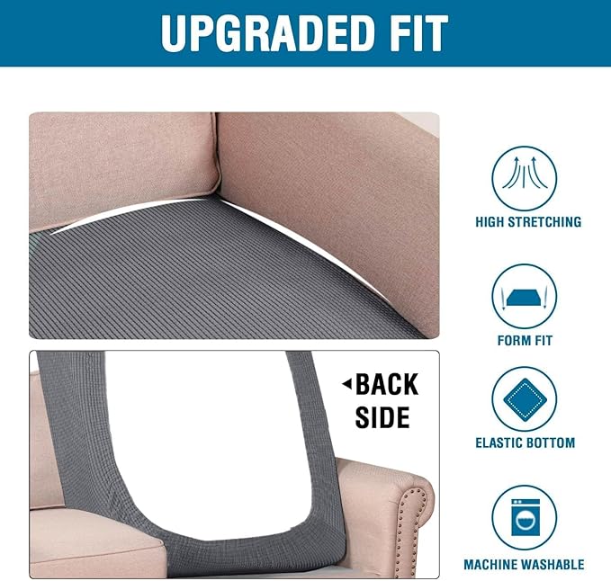H.VERSAILTEX Super Stretch Individual Chaise Cover Sectional Couch Covers
