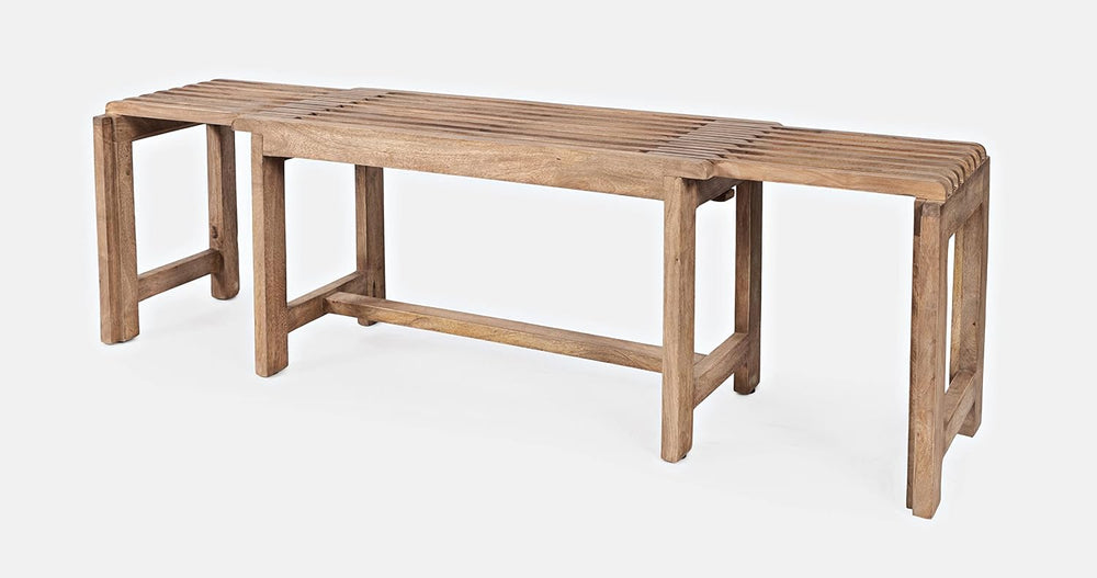 Jofran Bradford Extendable Solid Wood Hallway Bench, Buff