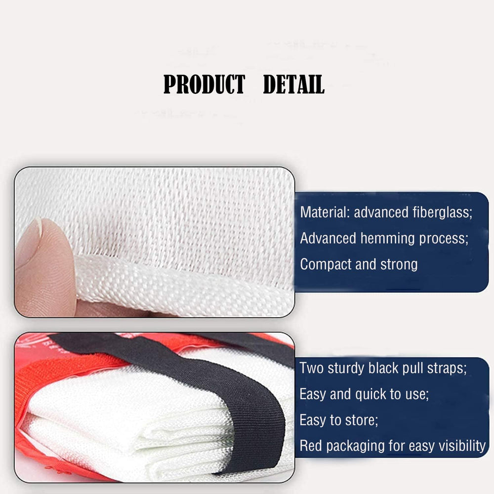 TONYKO Emergency Fire Blankets, Flame Retardant Protection and Heat Insulatio...