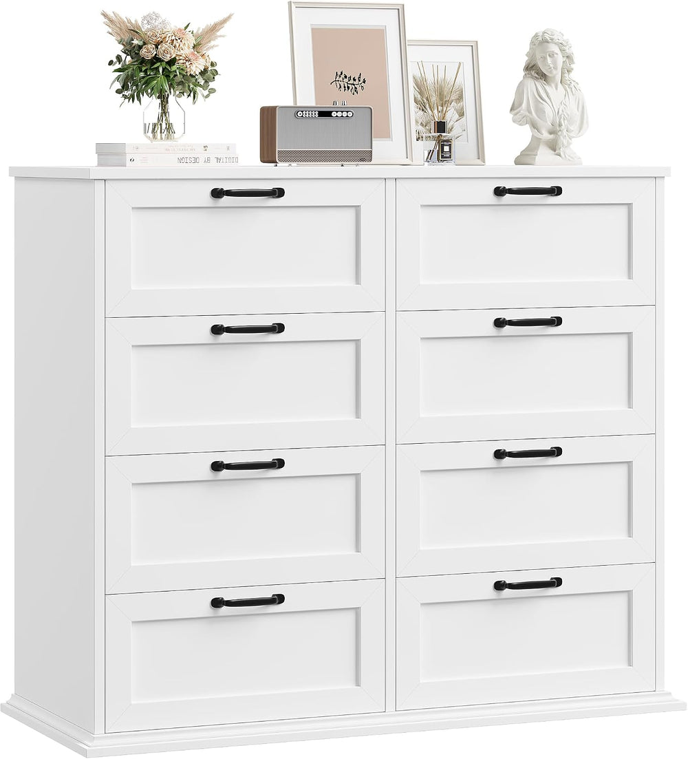 BOTLOG Wood Dresser for Bedroom with 8 Drawers