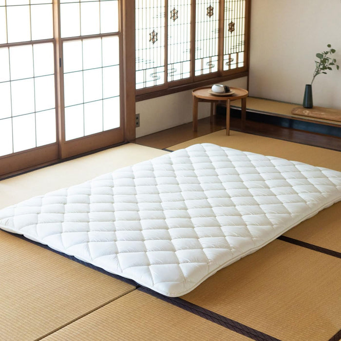 EMOOR Japanese Futon Mattress Premium CLASSE Full, Floor Sleeping Mat Tatami Shikibuton Igusa Natural Cotton