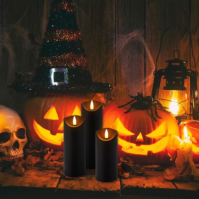 24 Pack Halloween Decoration Flickering Flameless Candles, Battery Operated L...