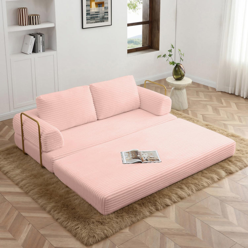 HANXIN 79.5'' Futon Sleeper Sofa Bed, Boneless Couch for Living Room,...