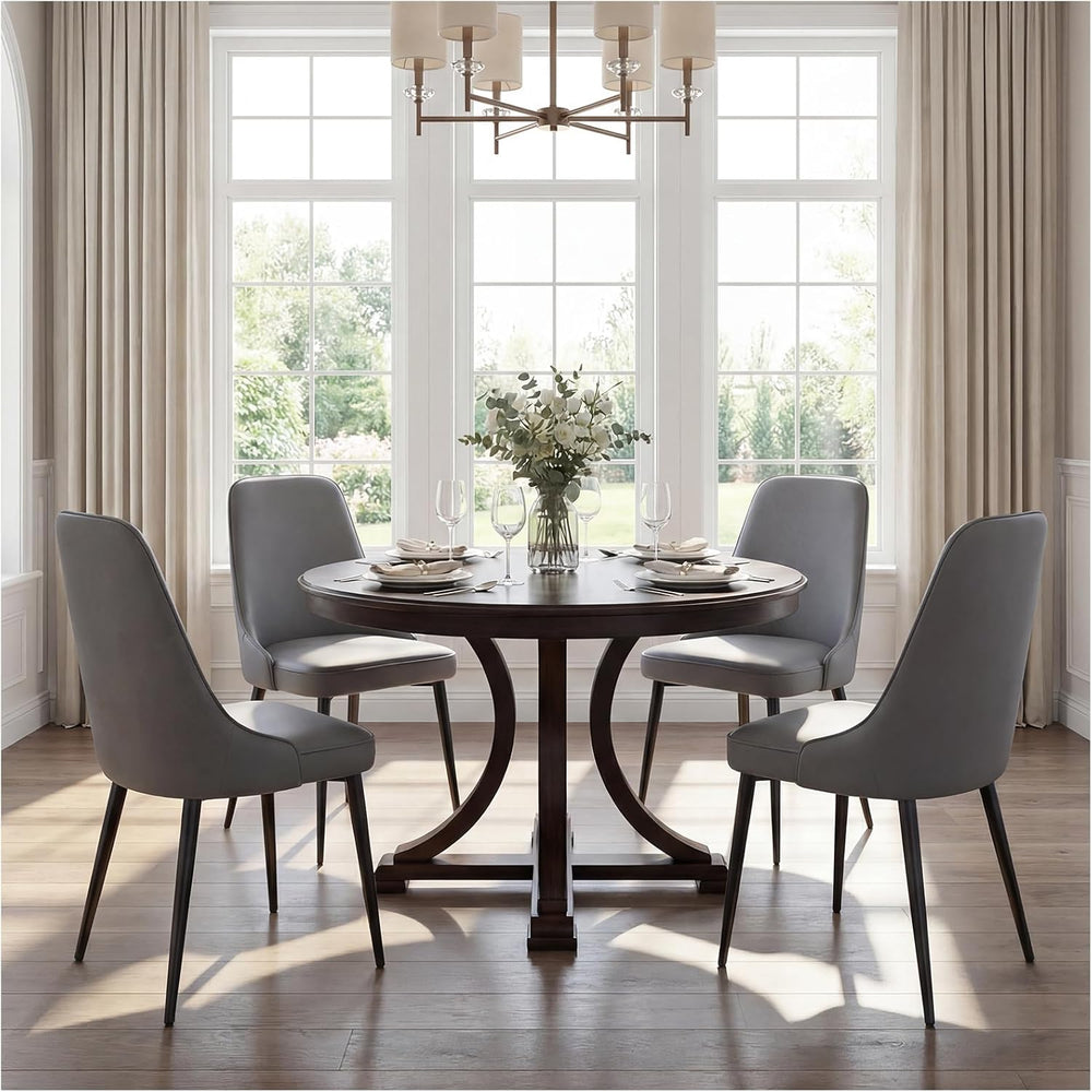 Modern Dining Chairs Set of 4, Faux Leather Upholstered Dining Room Chair Kit...